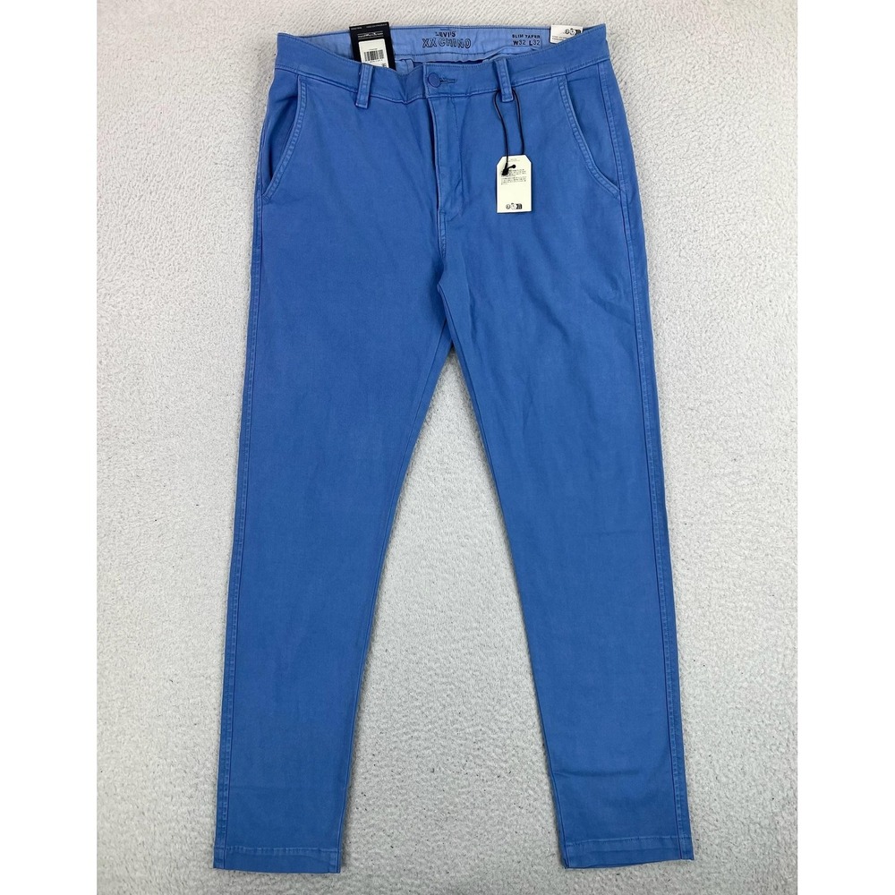 Levi's XX Chino Pants Mens 32x32 Blue Slim Taper Stretch Casual Cotton NEW